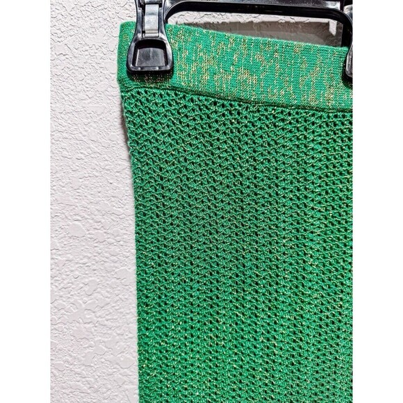 Isabelle François Green Crochet Maxi Skirt Women’s Small St. Tropez Mermaidcore - Picture 5 of 6